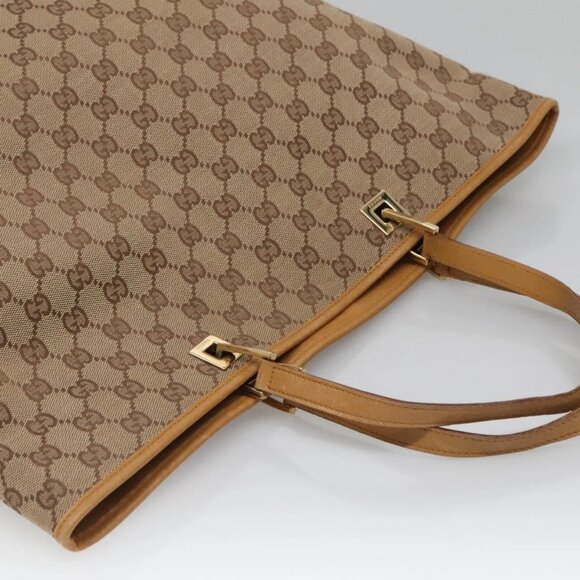 GUCCI GG Canvas Tote Bag Beige Gold 002 1097 2404 Auth ep10320 - Picture 7 of 16